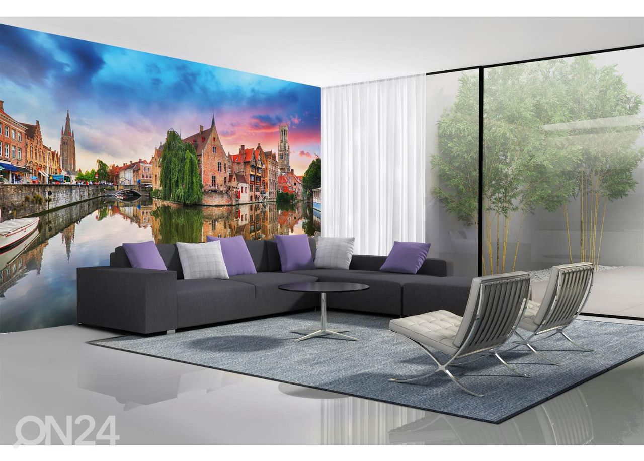 Fliis fototapeet Bruges, Belgium suurendatud