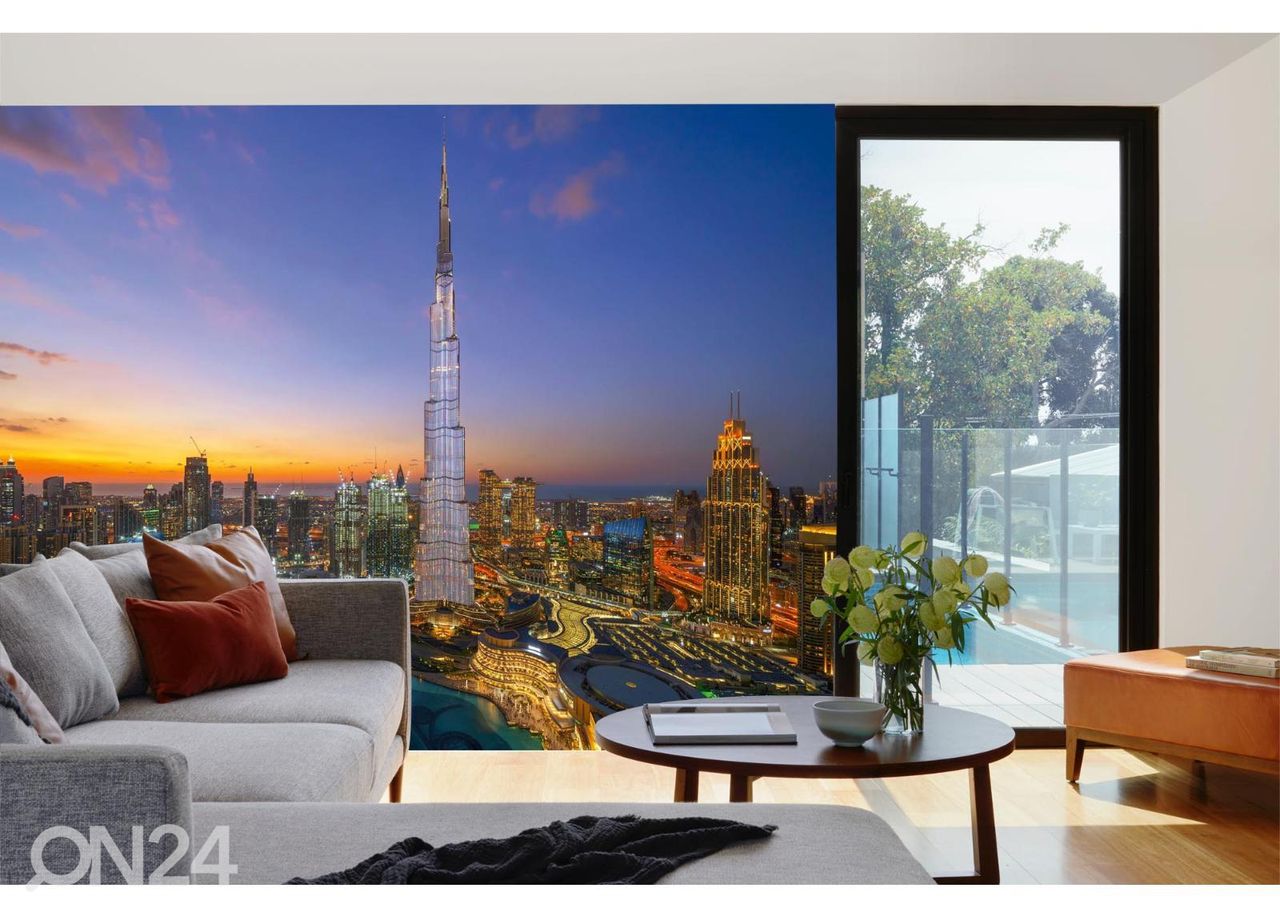 Fliis fototapeet Burj Chalifa Dubai suurendatud