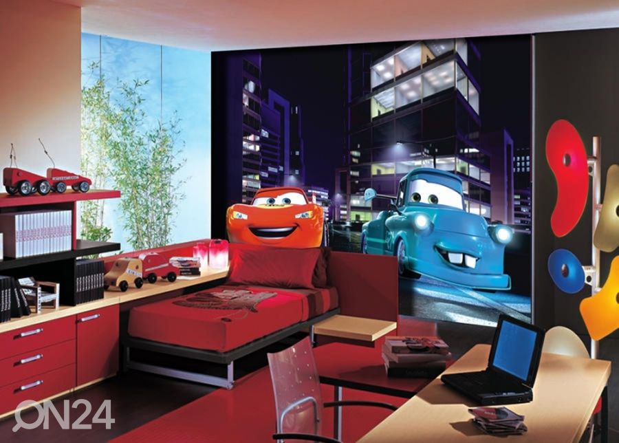 Fliis-fototapeet Cars friends 360x270 cm suurendatud