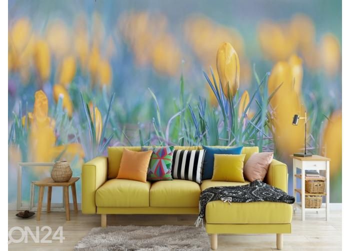 Fliis fototapeet Crocus Flowers 400x260 cm suurendatud