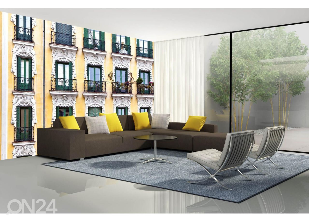 Fliis fototapeet Downtown Adrid suurendatud