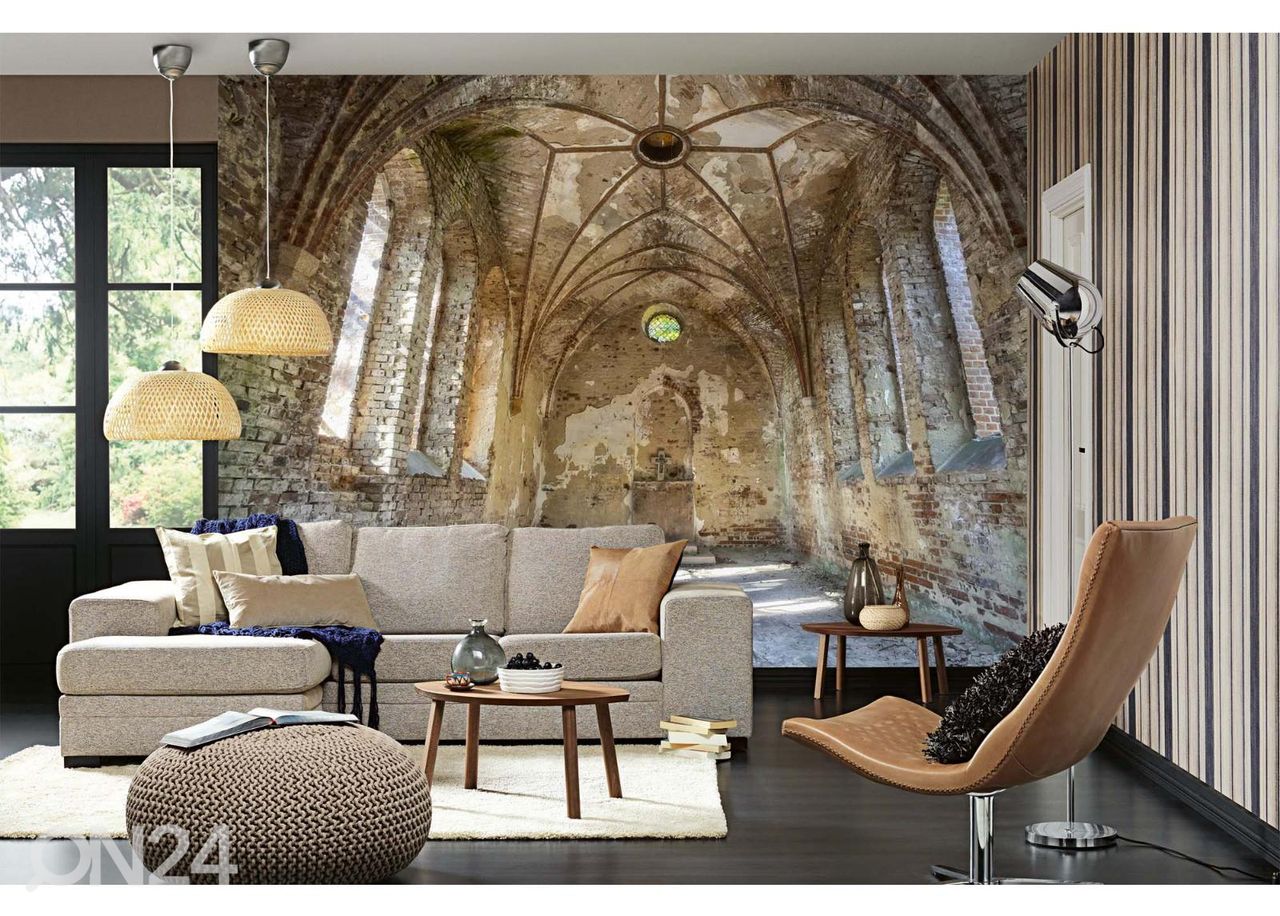 Fliis fototapeet Forgotten Church suurendatud