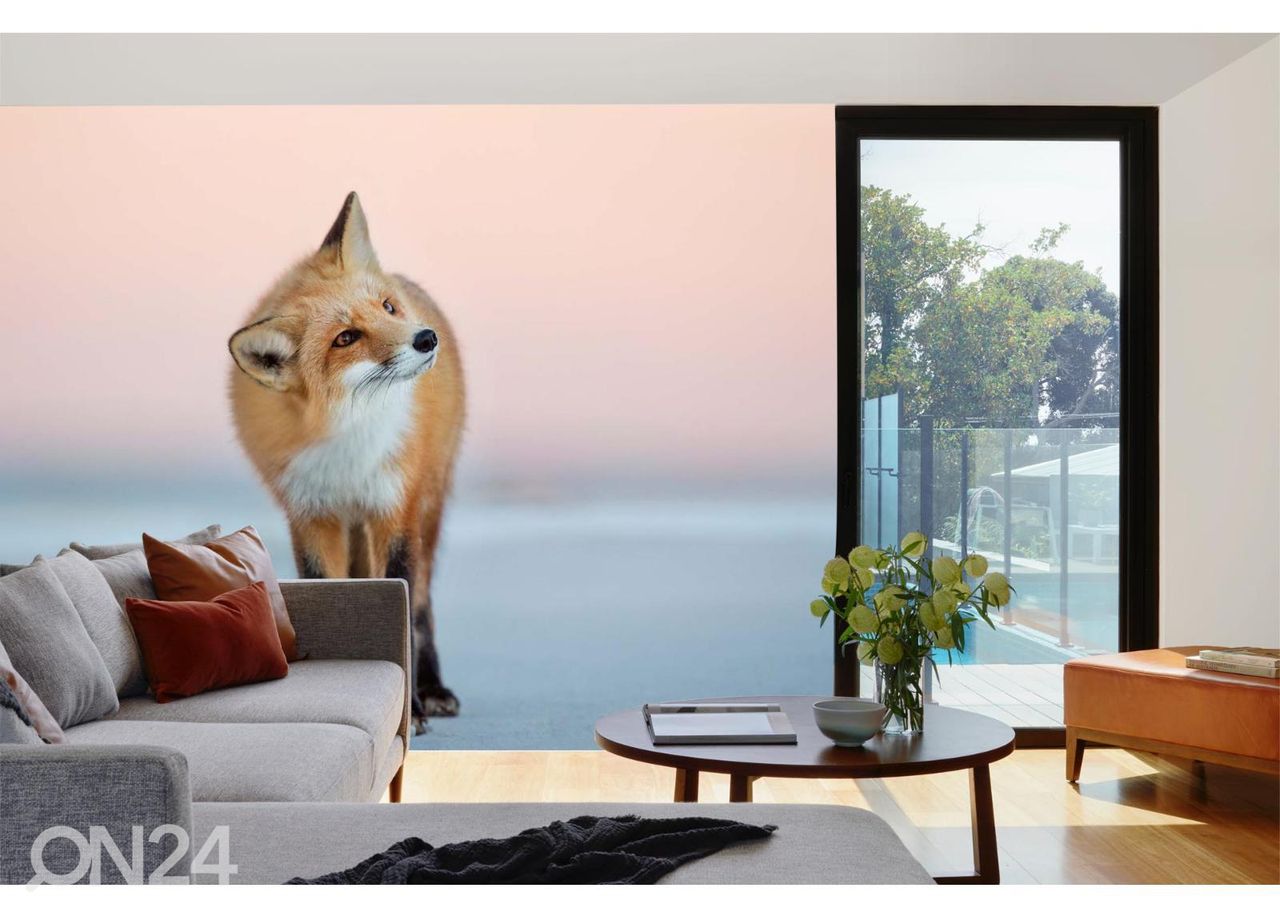 Fliis fototapeet Fox Turns Its Head suurendatud