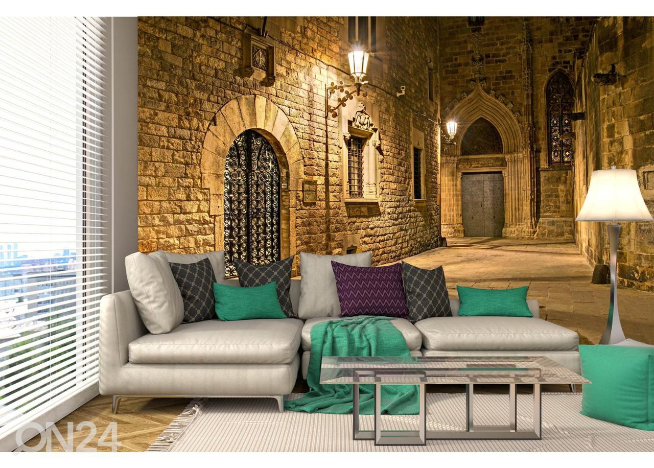 Fliis fototapeet Gothic Quarter Barcelona suurendatud