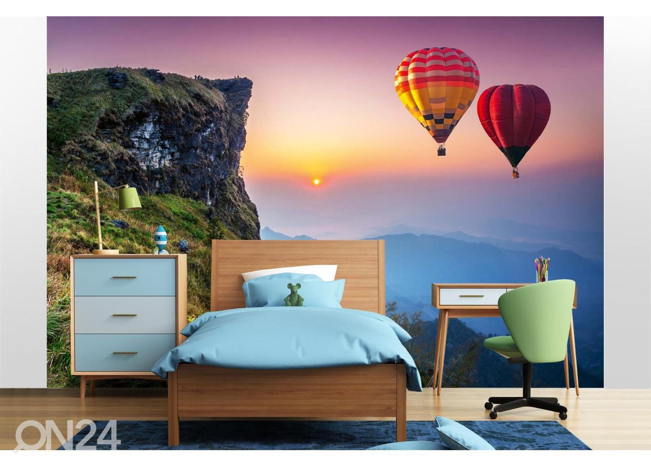 Fliis fototapeet Hot Air Balloons suurendatud