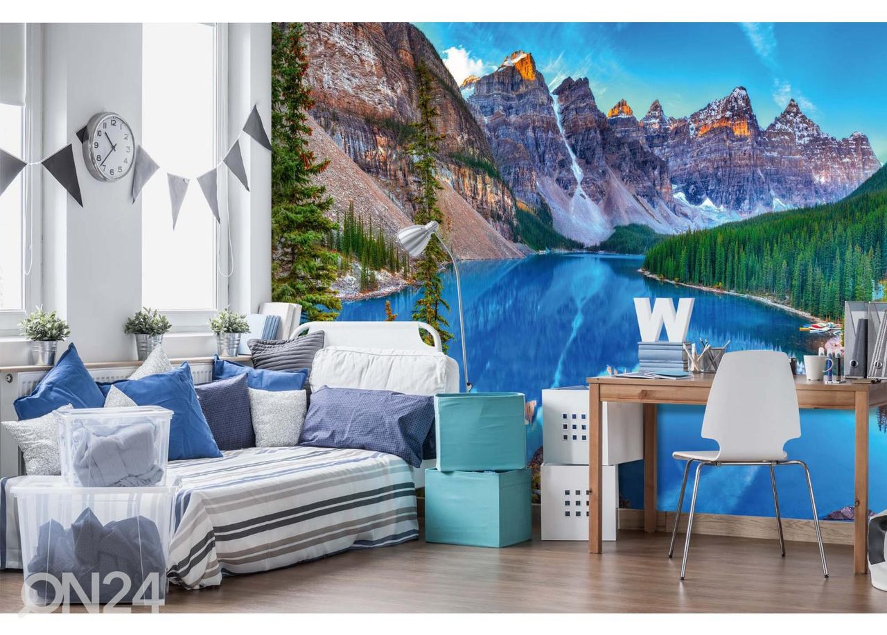 Fliis fototapeet Moraine Lake suurendatud