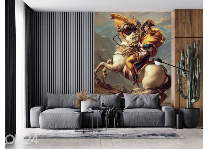 Fliis fototapeet Napoleon Crossing The Alps by Jacques Louis 184x254 cm David suurendatud