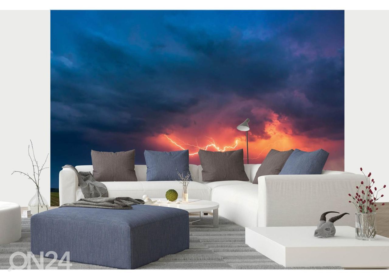 Fliis fototapeet Night Storm suurendatud