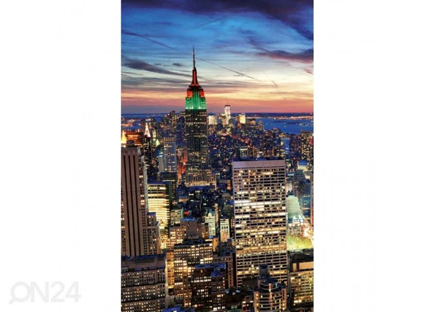 Fliis fototapeet Ny skyscrapers 150x250 cm suurendatud