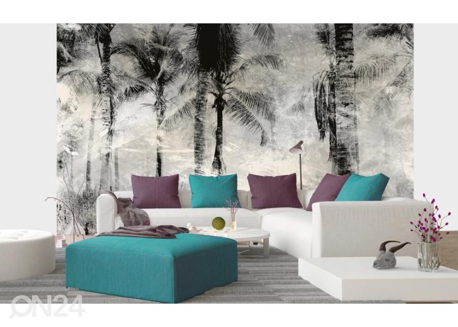 Fliis fototapeet Palm Trees Abstract 150x250 cm suurendatud