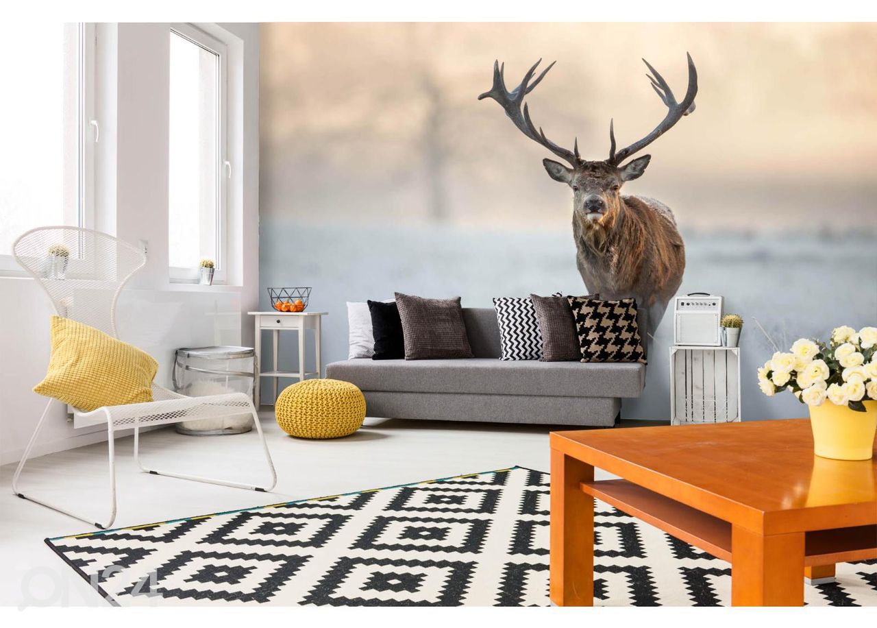 Fliis fototapeet Red Deer Stag suurendatud