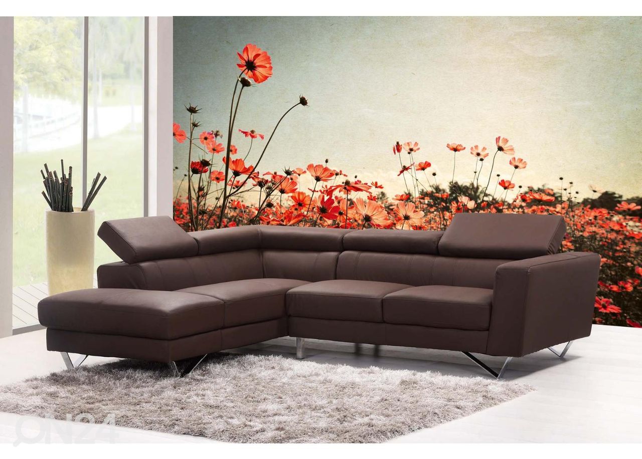Fliis fototapeet Retro Flowers suurendatud