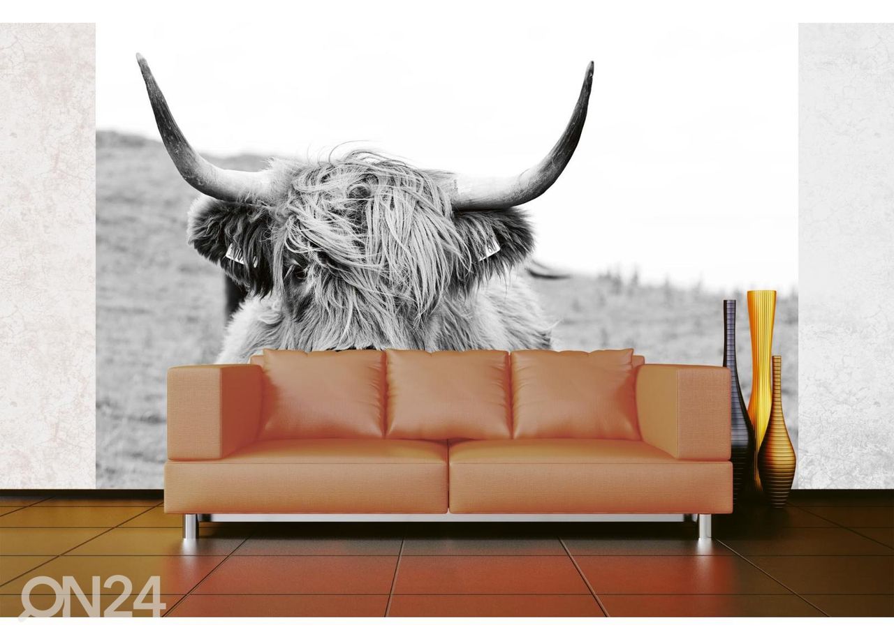 Fliis fototapeet Scottish Cow  suurendatud