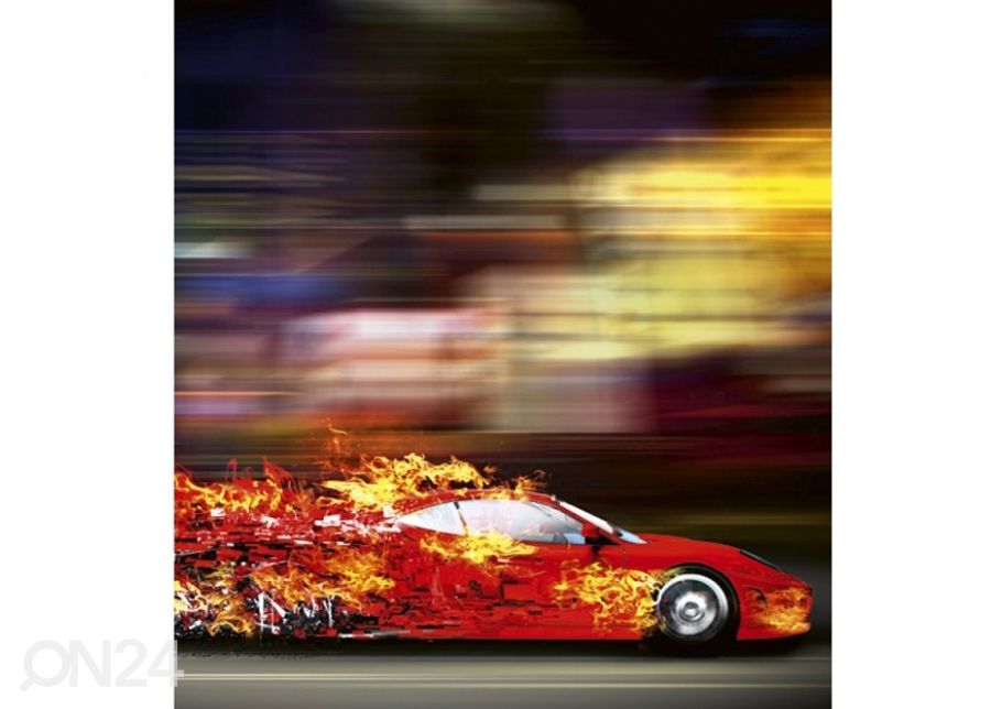 Fliis fototapeet Speeding car 375x250 cm suurendatud