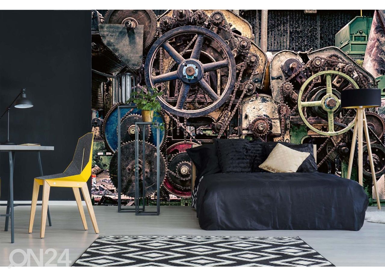 Fliis fototapeet Sprockets And Wheels suurendatud