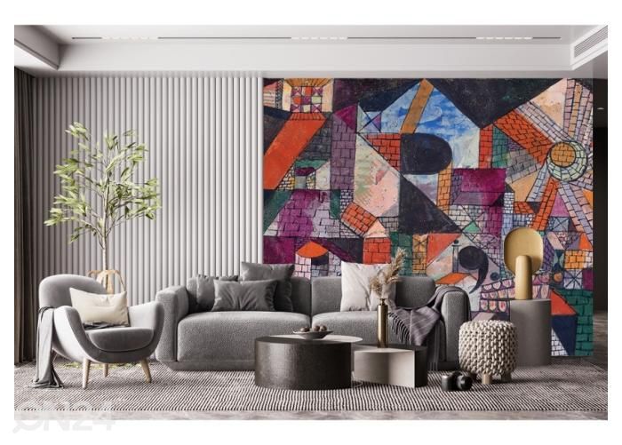 Fliis fototapeet Stadt R by Paul Klee 400x260 cm suurendatud