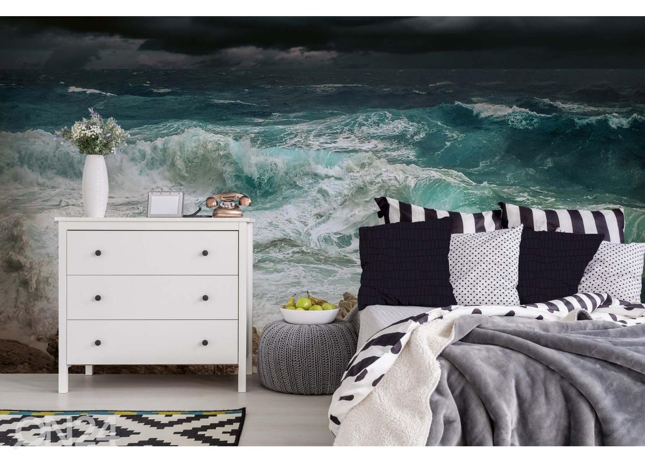 Fliis fototapeet Stormy Sea suurendatud