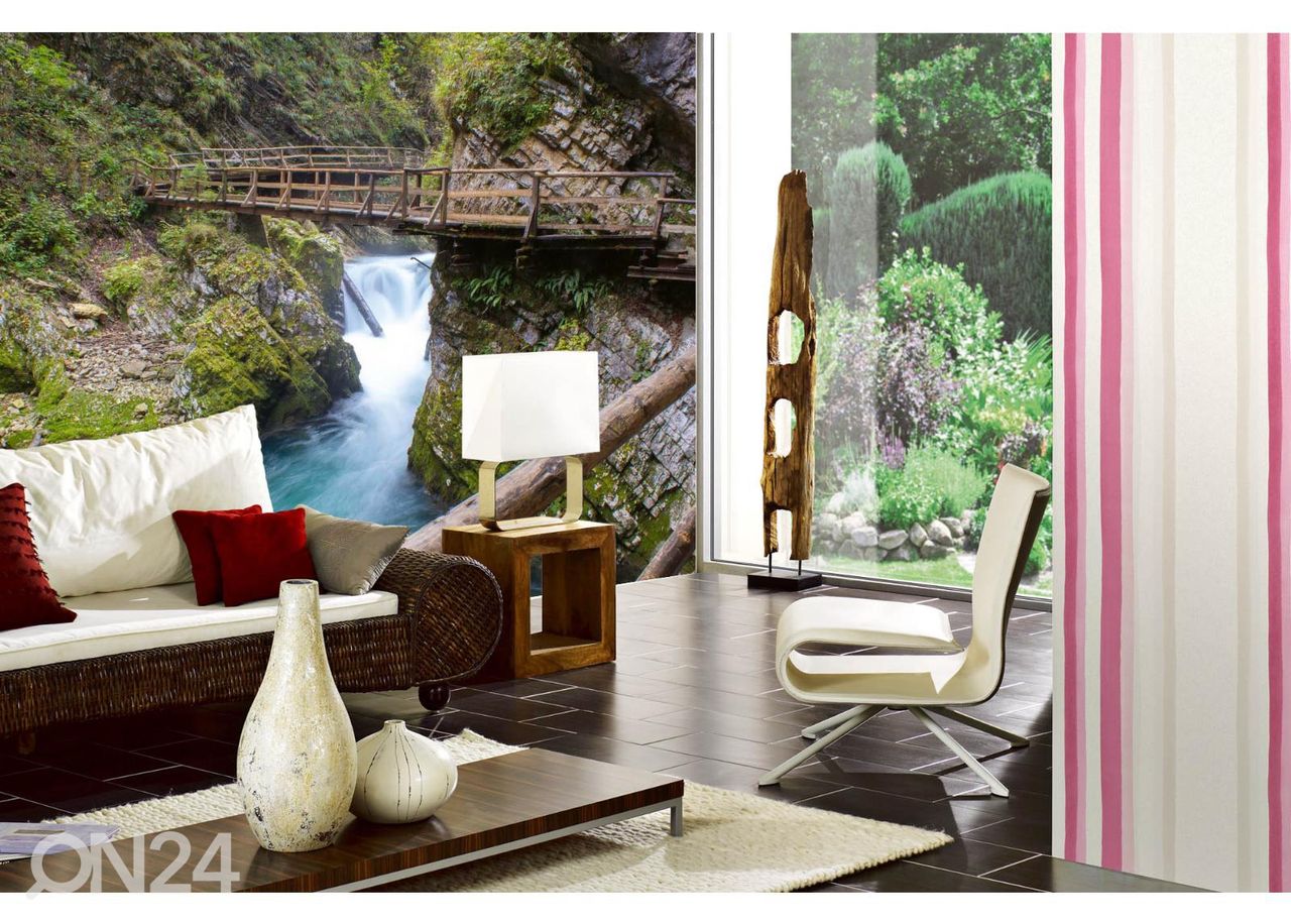 Fliis fototapeet Vintgar Gorge suurendatud