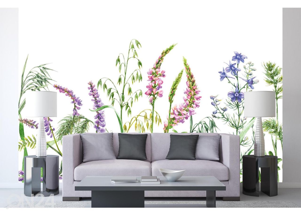 Fliis fototapeet Wild Flowers suurendatud