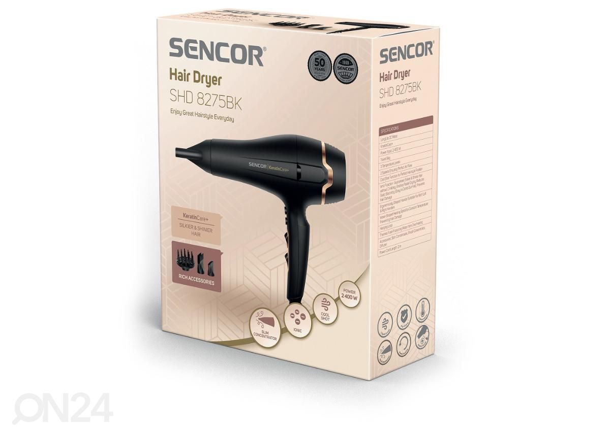 Föön Sencor SHD8275BK, must suurendatud