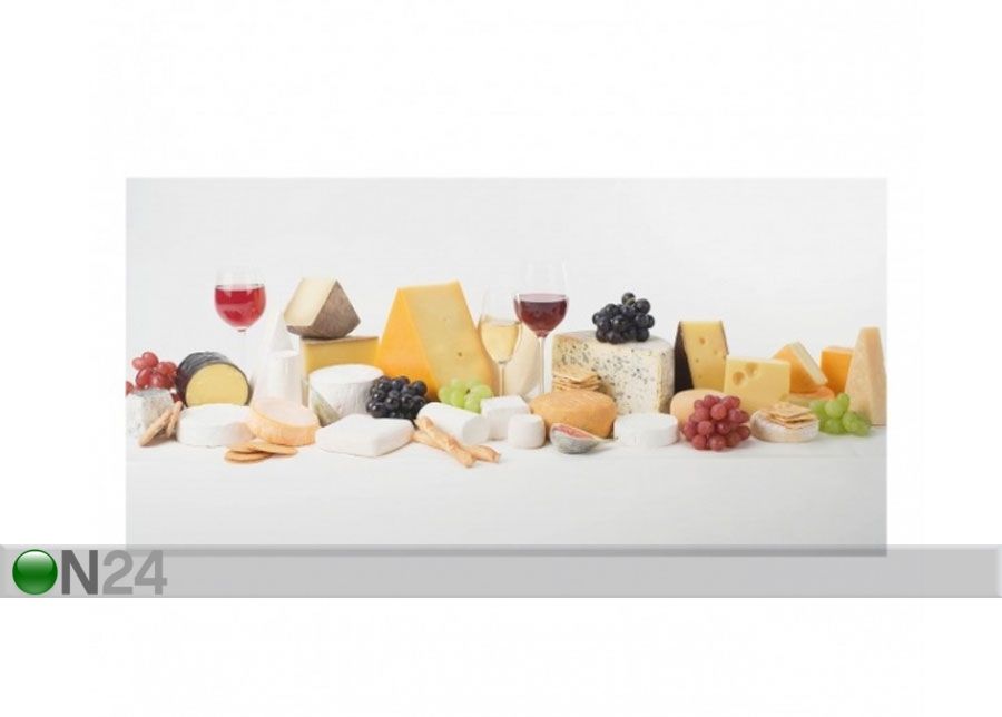 Fotoklaas, köögi tagasein Cheese Variations 40x100 cm suurendatud