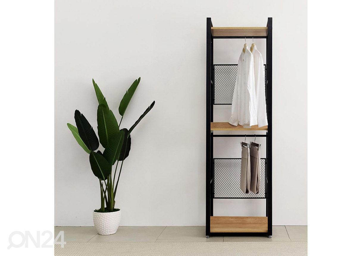Garderoobisüsteem (3 riiulit+2 toru) 60x200 cm suurendatud