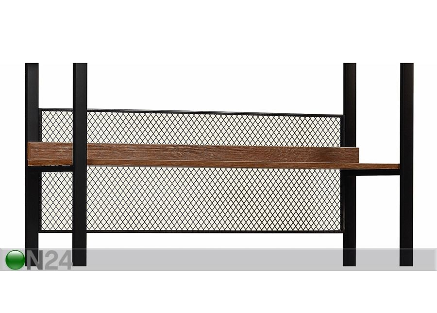 Garderoobisüsteem (5 riiuliit+2 toru) 120x200 cm suurendatud