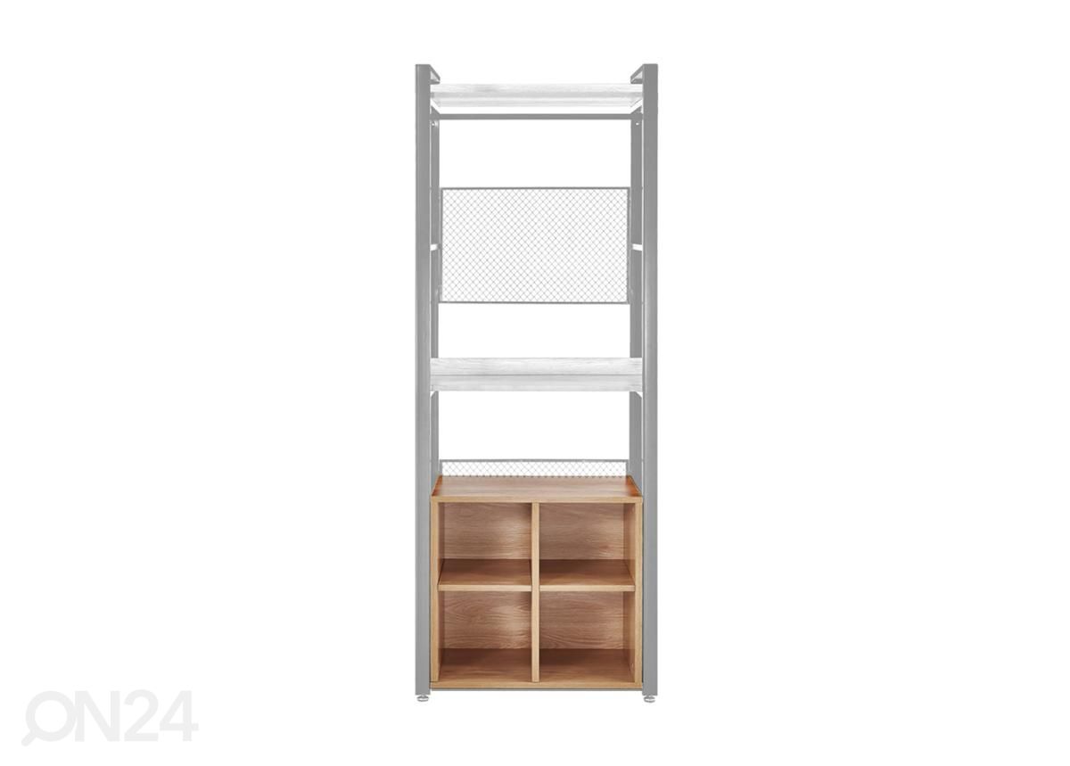 Garderoobisüsteemi 4-ne jalatsiriiul (80 cm, hele) suurendatud