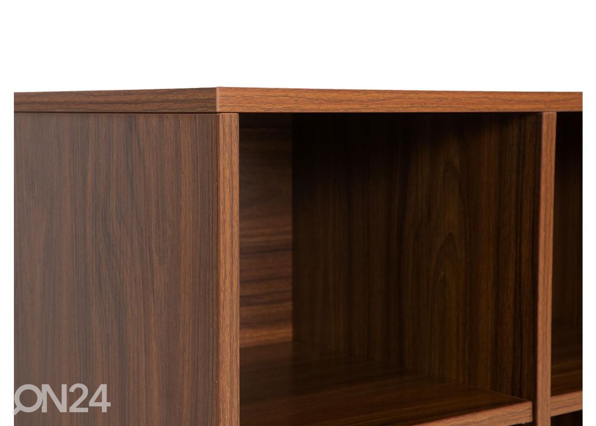 Garderoobisüsteemi 4-ne jalatsiriiul (80 cm, tume) suurendatud