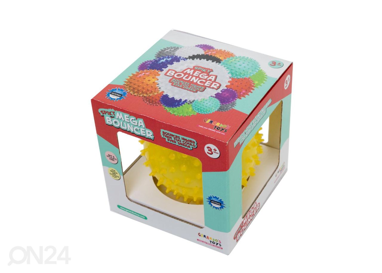 Gerardo's Toys Nagadega mega põrkepall karbis 18 cm suurendatud
