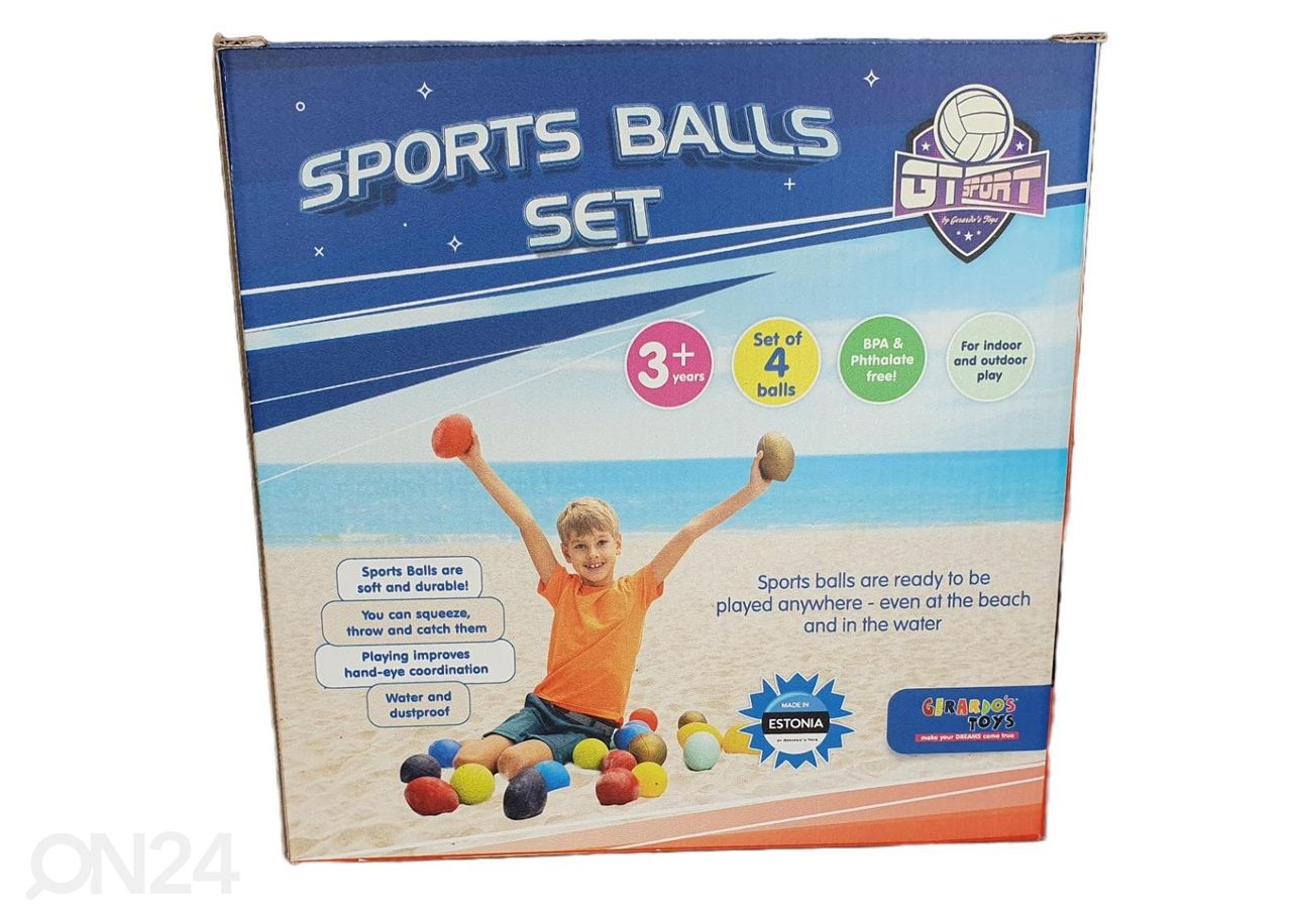 Gerardo's Toys spordipallide komplekt 4 tk suurendatud