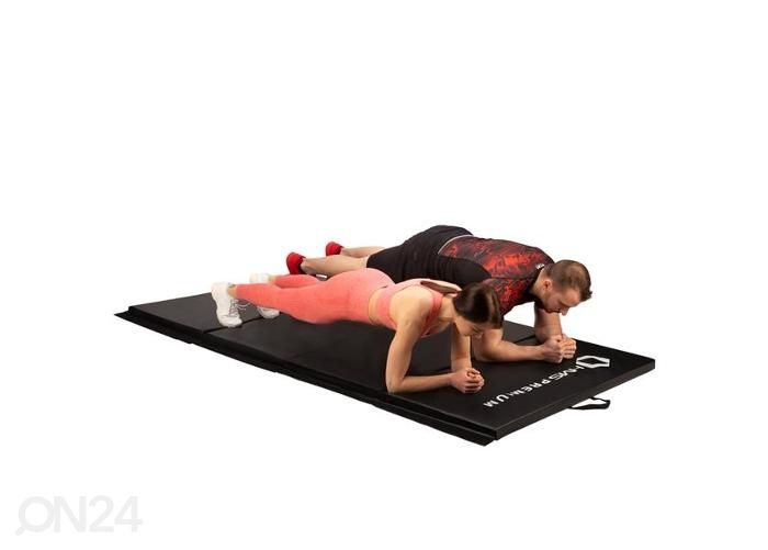 Gümnastikamatt kokkupandav HMS Premium MGS01 240x120 cm must suurendatud