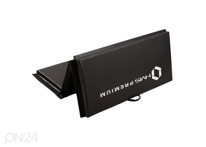 Gümnastikamatt kokkupandav HMS Premium MGS01 240x120 cm must suurendatud