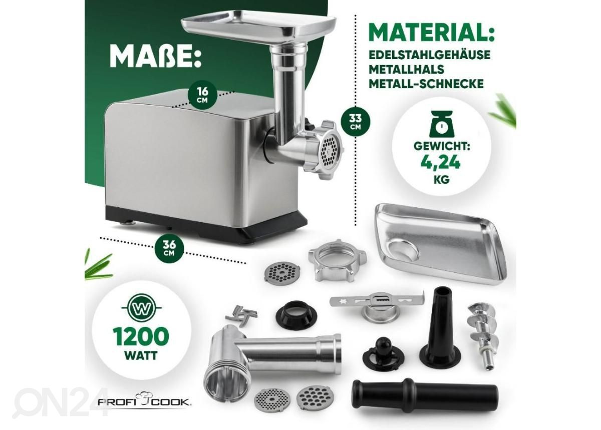 Hakklihamasin ProfiCook PCFW1272 suurendatud