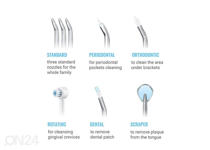 Hambavahede Puhastajat Vee Irrigaatorite, GESS AQUA PRO suurendatud