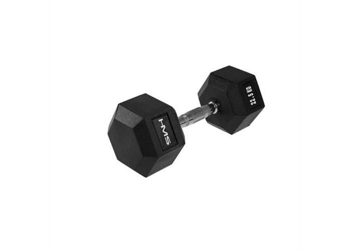 Hantel kummeeritud HEX PRO 22,5 kg HMS suurendatud