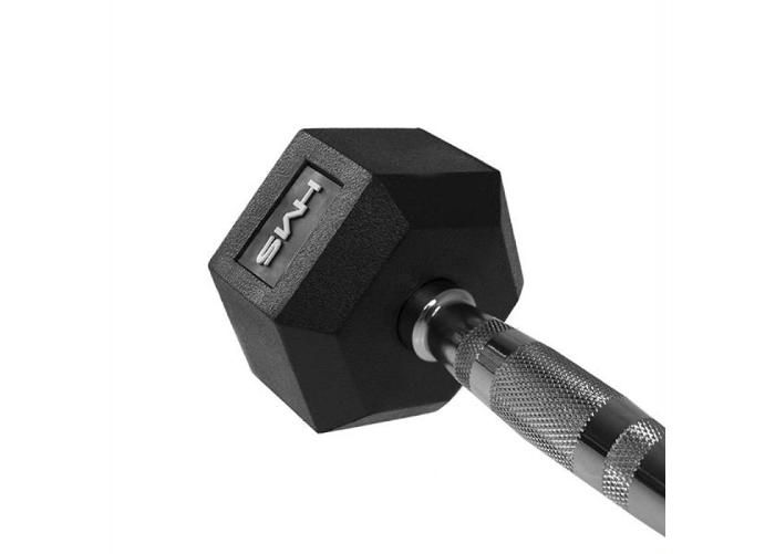 Hantel kummeeritud HEX PRO 30 kg HMS suurendatud