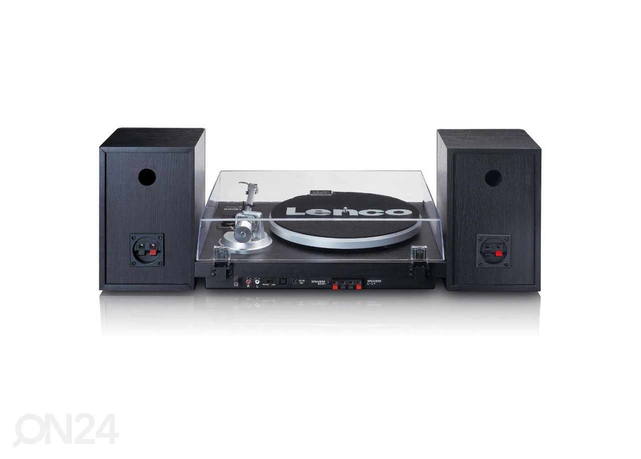 Hi-Fi vinüülplaadimängija väliste kõlaritega Lenco LS500BK must suurendatud