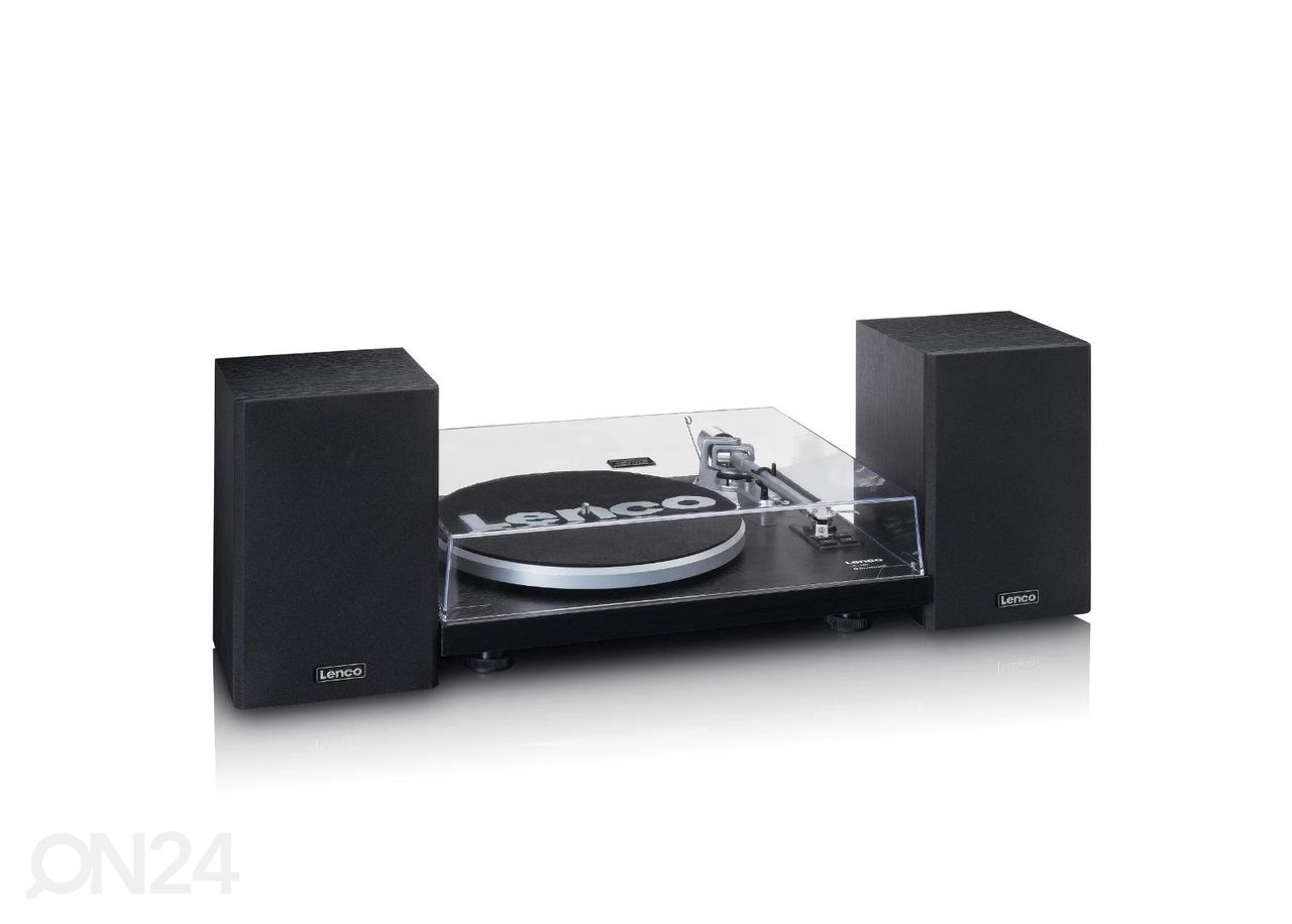 Hi-Fi vinüülplaadimängija väliste kõlaritega Lenco LS500BK must suurendatud