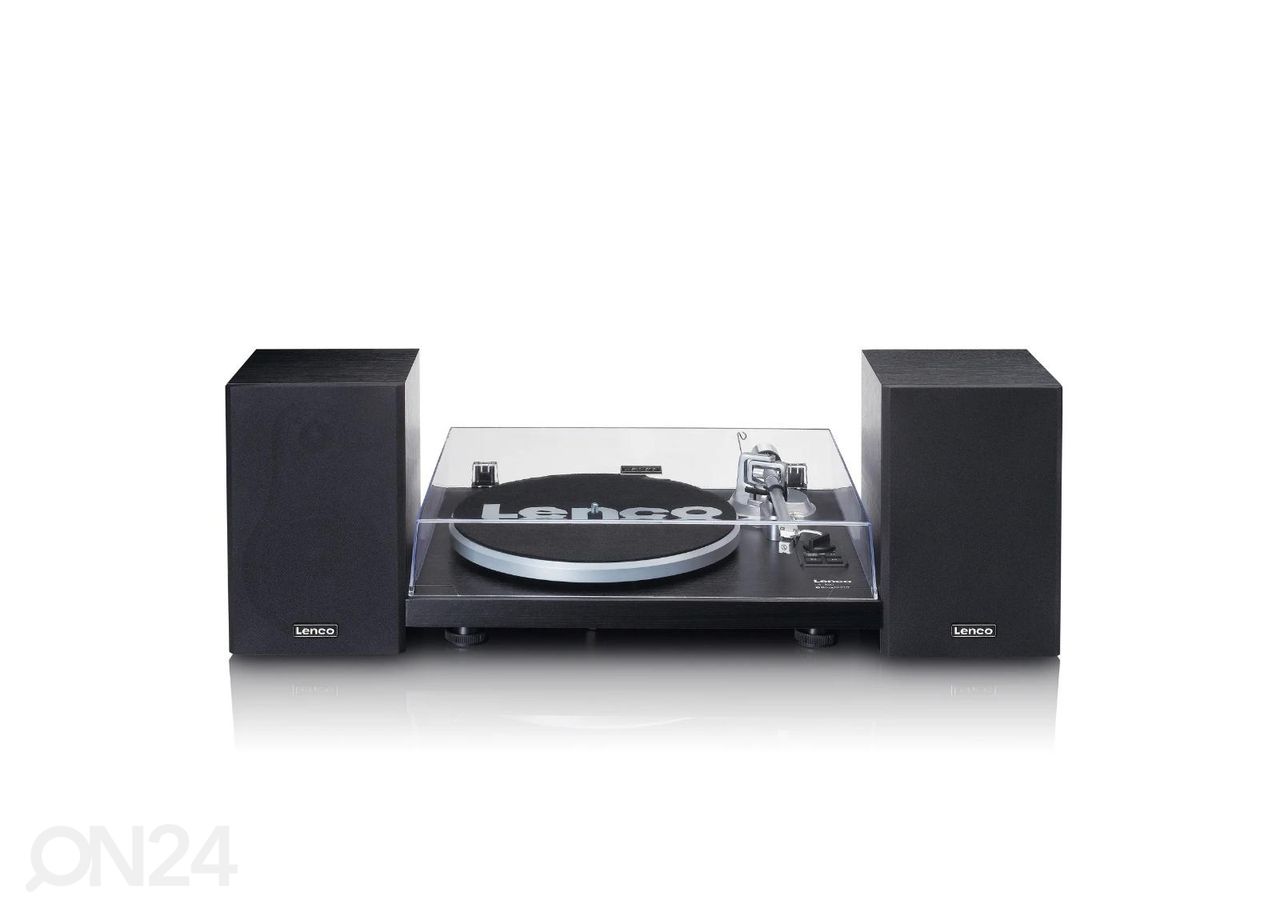 Hi-Fi vinüülplaadimängija väliste kõlaritega Lenco LS500BK must suurendatud