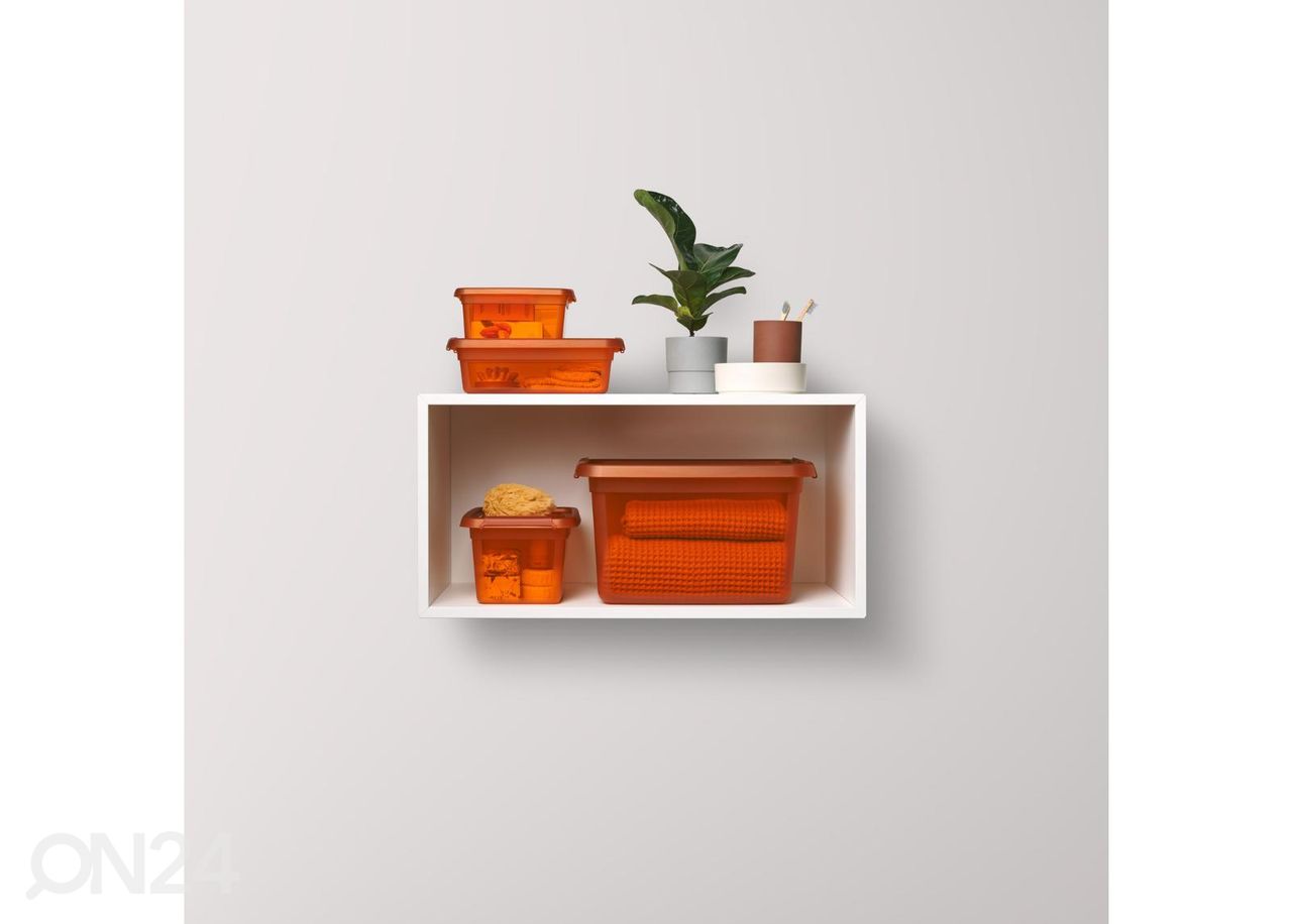 Hoiukast BaseStore 1,5 L, 14x19xh9 cm oranž suurendatud