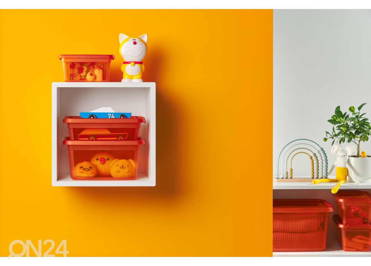 Hoiukast BaseStore 1,5 L, 14x19xh9 cm oranž suurendatud