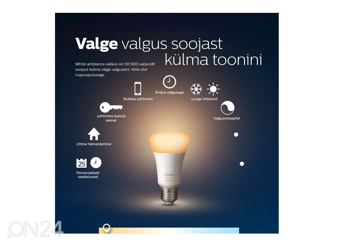 Hue White ambiance stardikomplekt 2xE27 suurendatud