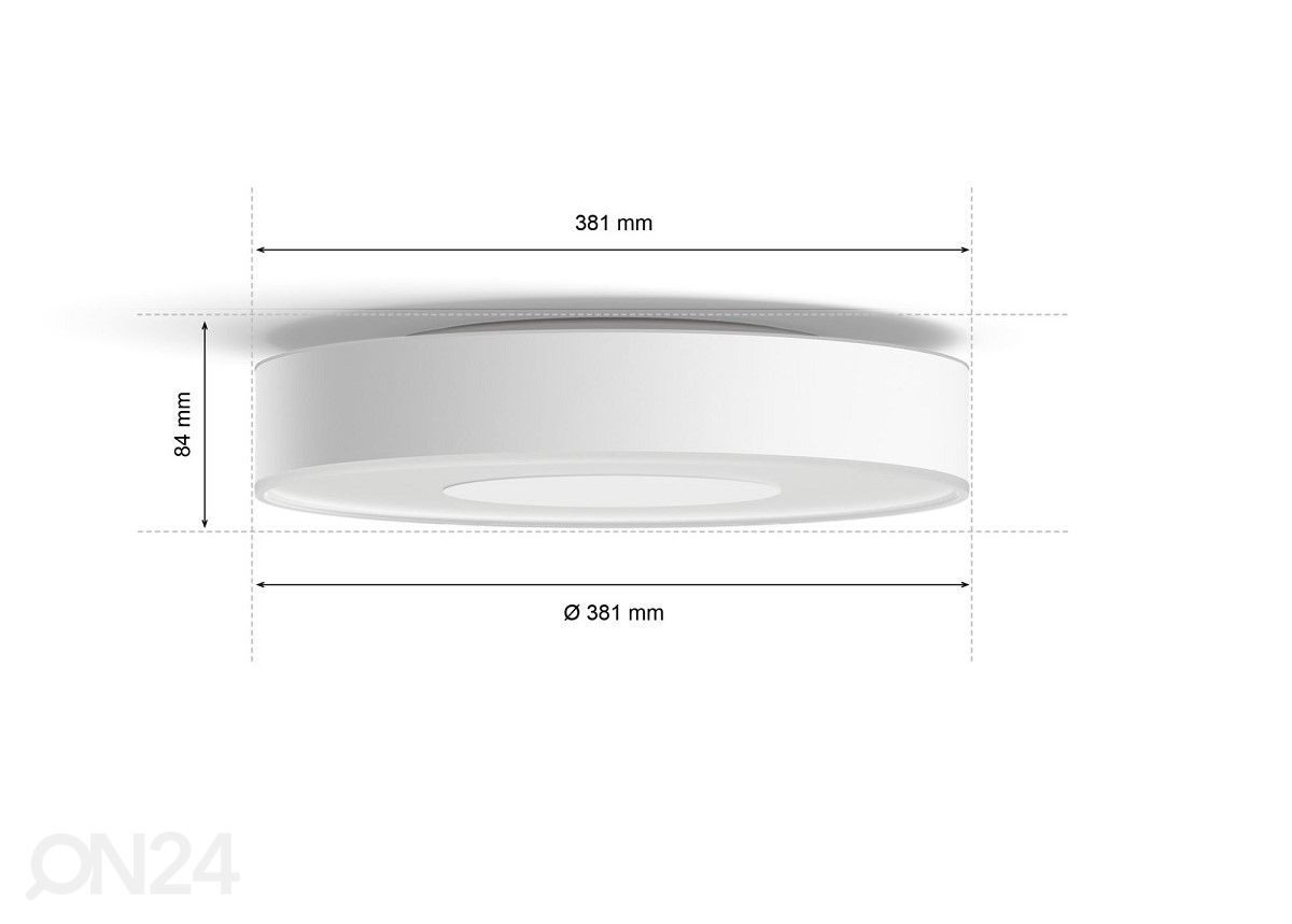 Hue White and Color ambiance Infuse M laevalgusti valge Ø 38,1 cm suurendatud
