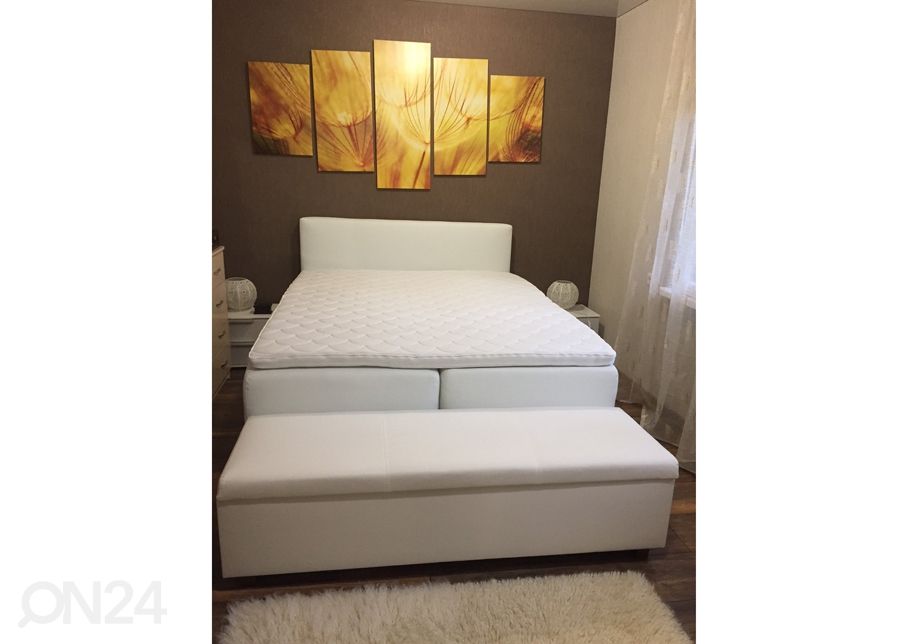 Hypnos kontinentaalvoodi Pandora 160x200 cm kahe pesukastiga + pneumo mehhanism suurendatud