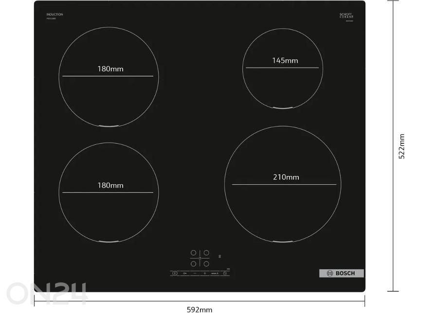 Induktsioonplaat Bosch Hob PIE611BB5E suurendatud
