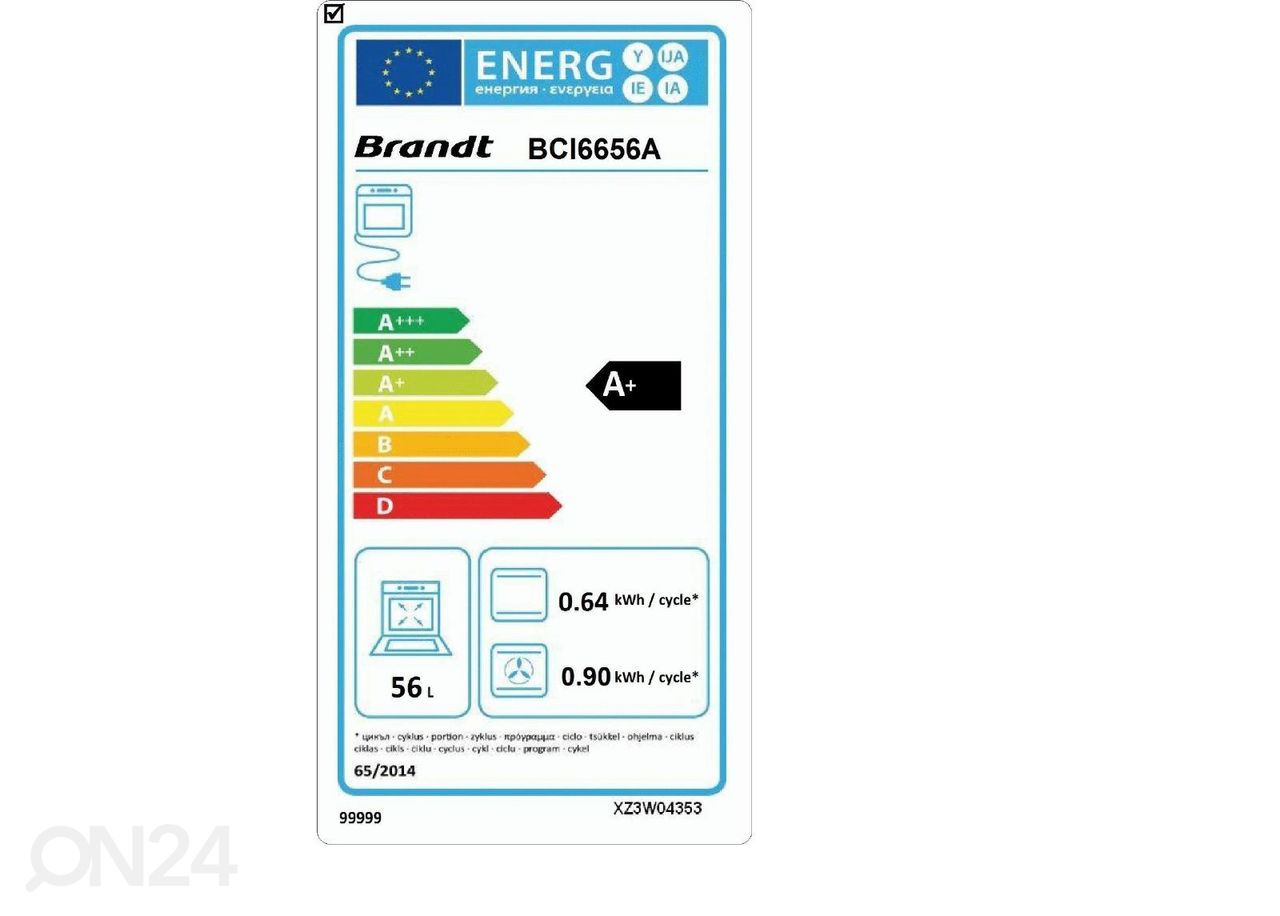 Induktsioonpliit Brandt BCI6656A must suurendatud