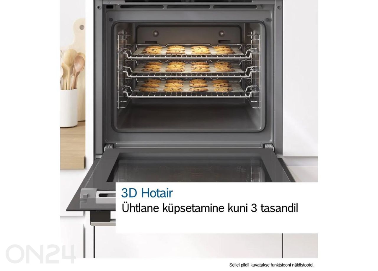 Integreeritav ahi Bosch HBF133BA0, EcoClean, must suurendatud