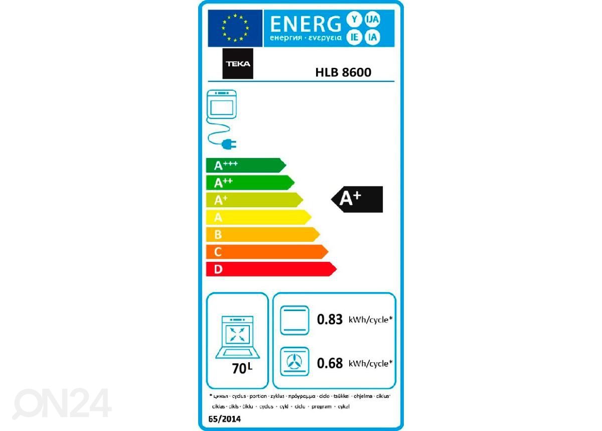 Integreeritav ahi Teka HLB8600BK must suurendatud