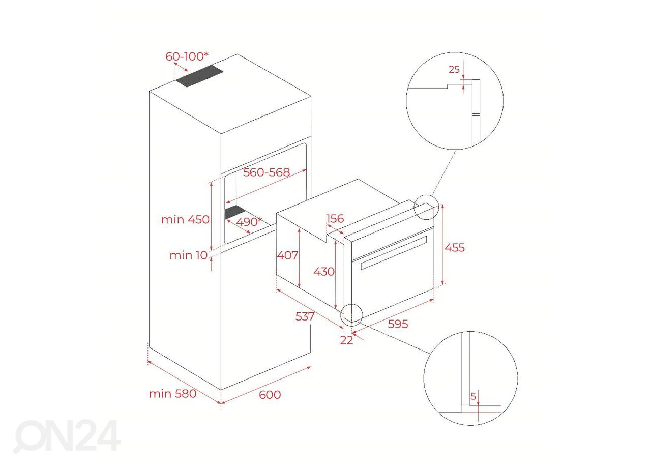 Integreeritav kompaktahi Teka HLC 8510 P BK MaestroPizza suurendatud